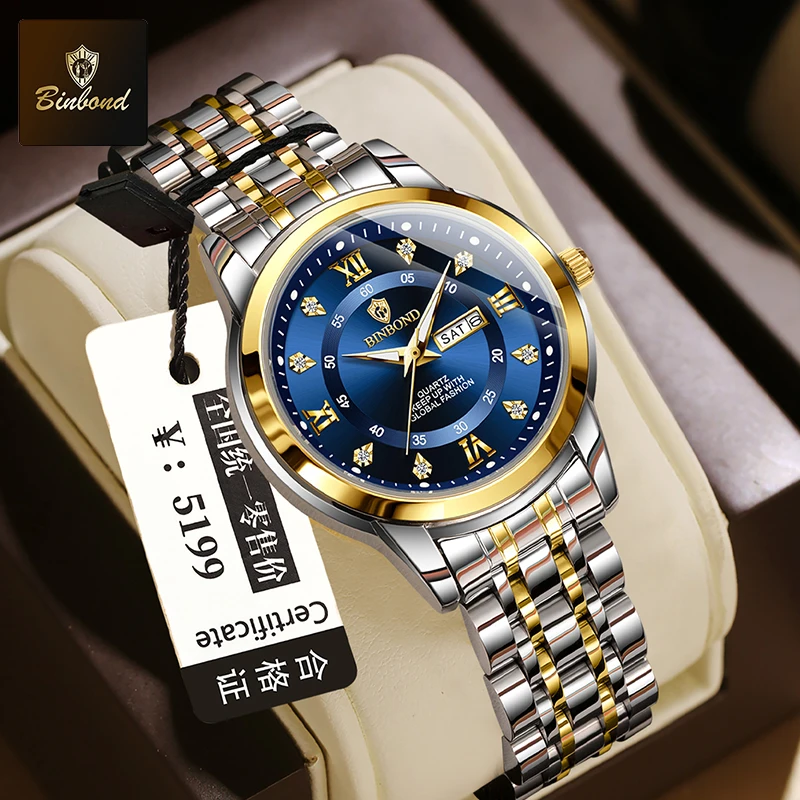 Luxury Watch Top 10 - Binbond b7169 marca superior de luxo