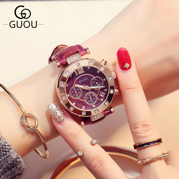 Luxury Watch Top 10 - 2018 GUOU Top Marca de Moda