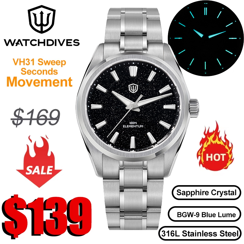 Luxury Watch Iceberg - Relógio de quartzo Watchdives WD0003C, movimento