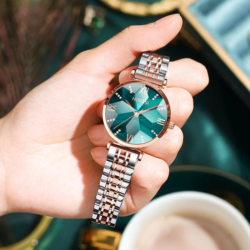 Nibosi moda losango espelho da - Luxury Watch Top 10 avaliação e preço