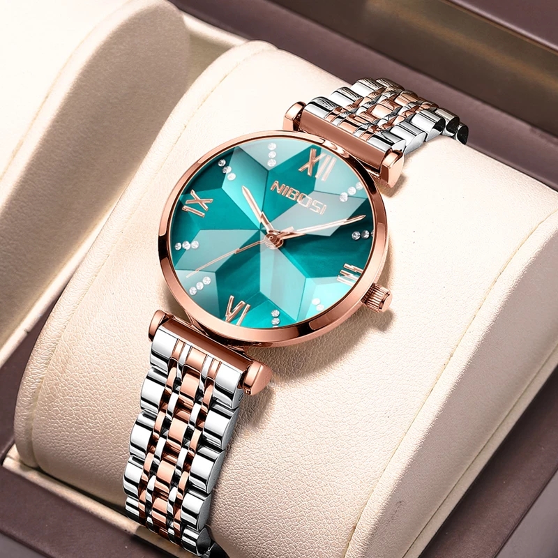 Nibosi moda losango espelho da - Luxury Watch Top 10 avaliação e preço