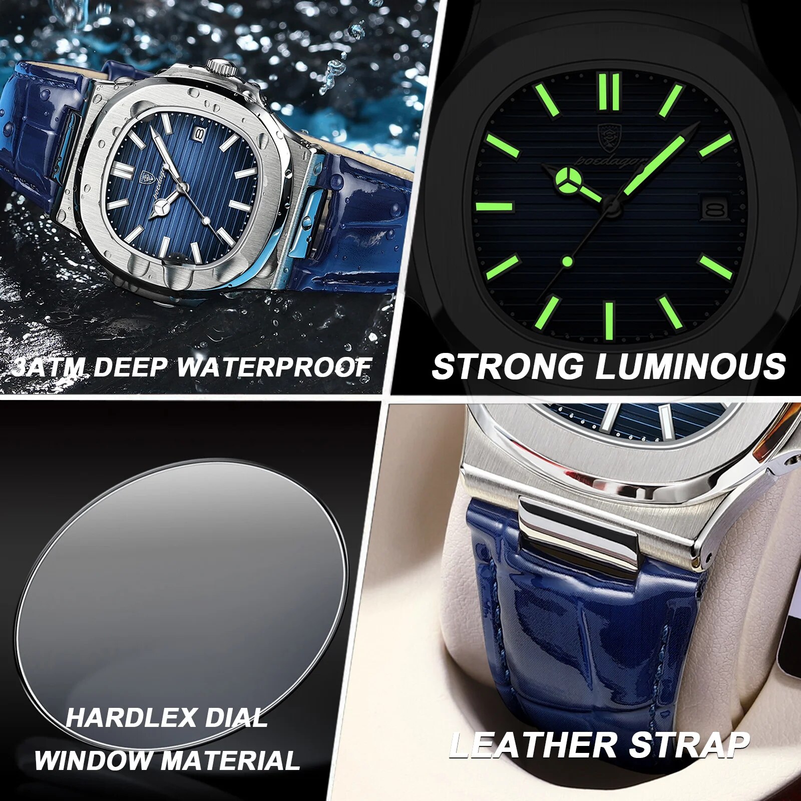 Poedagar topo de luxo quadrado - Luxury Watch Top 10 avaliação e preço