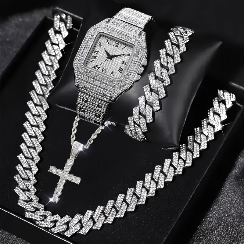 Conjunto de 4 Peças: Relógio M - Luxury Watch Iceberg avaliação e preço