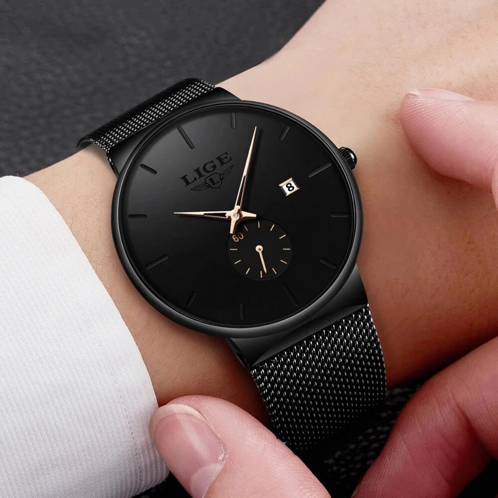 LIGE Moda Mens Relógios Top Ma - Luxury Watch Top 10 avaliação e preço
