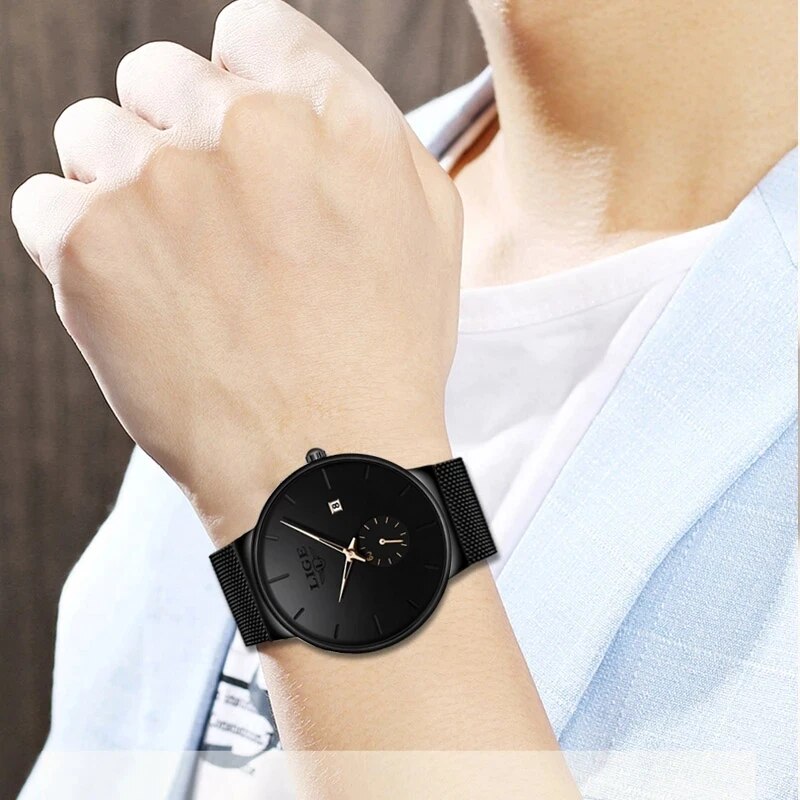 LIGE Moda Mens Relógios Top Ma - Luxury Watch Top 10 avaliação e preço