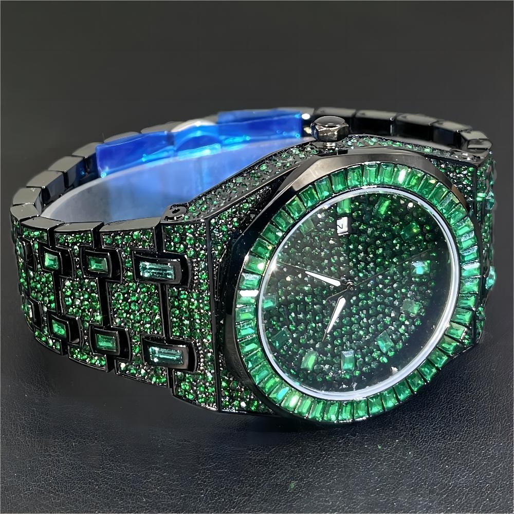 2024 hip hop verde diamante wa - Luxury Watch Iceberg avaliação e preço