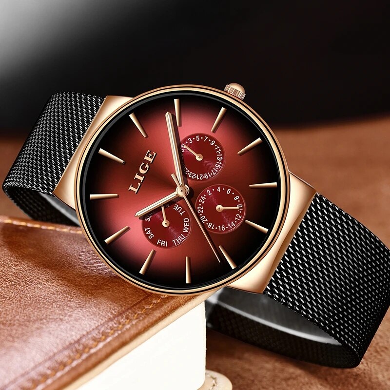 Novo LIGE Moda Mens Relógios T - Luxury Watch Top 10 avaliação e preço