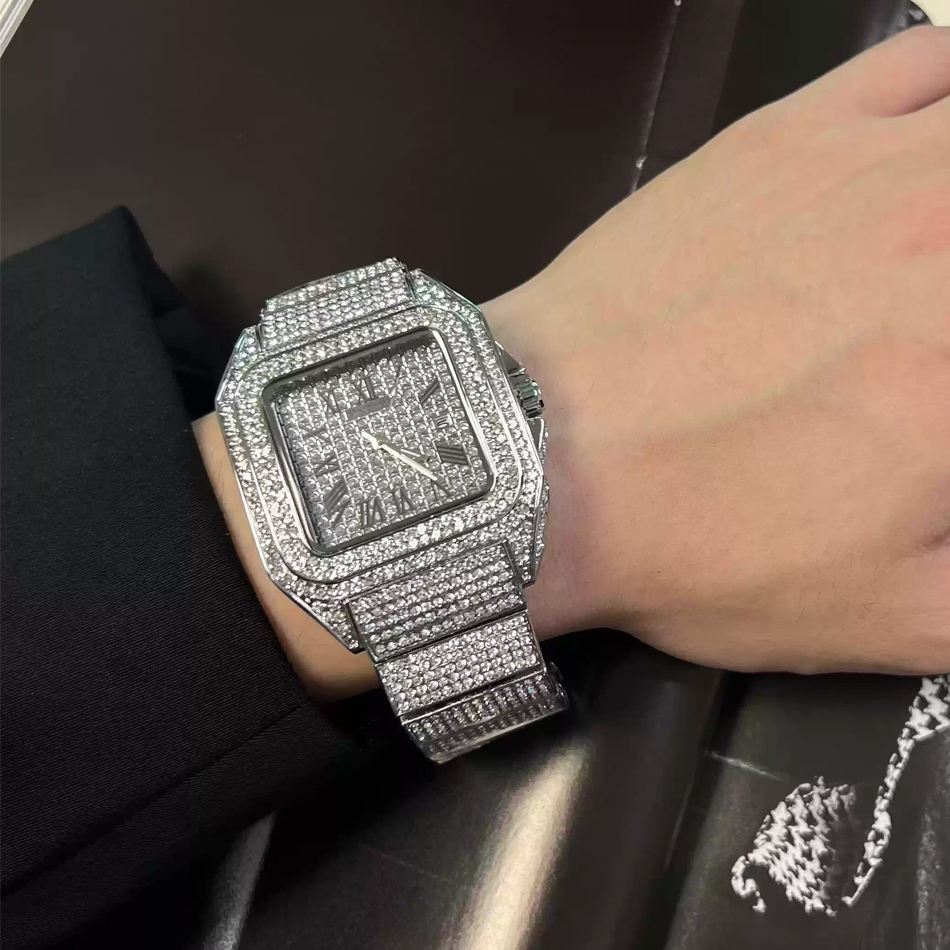 Relógio de pulso quadrado Gold - Luxury Watch Iceberg avaliação e preço