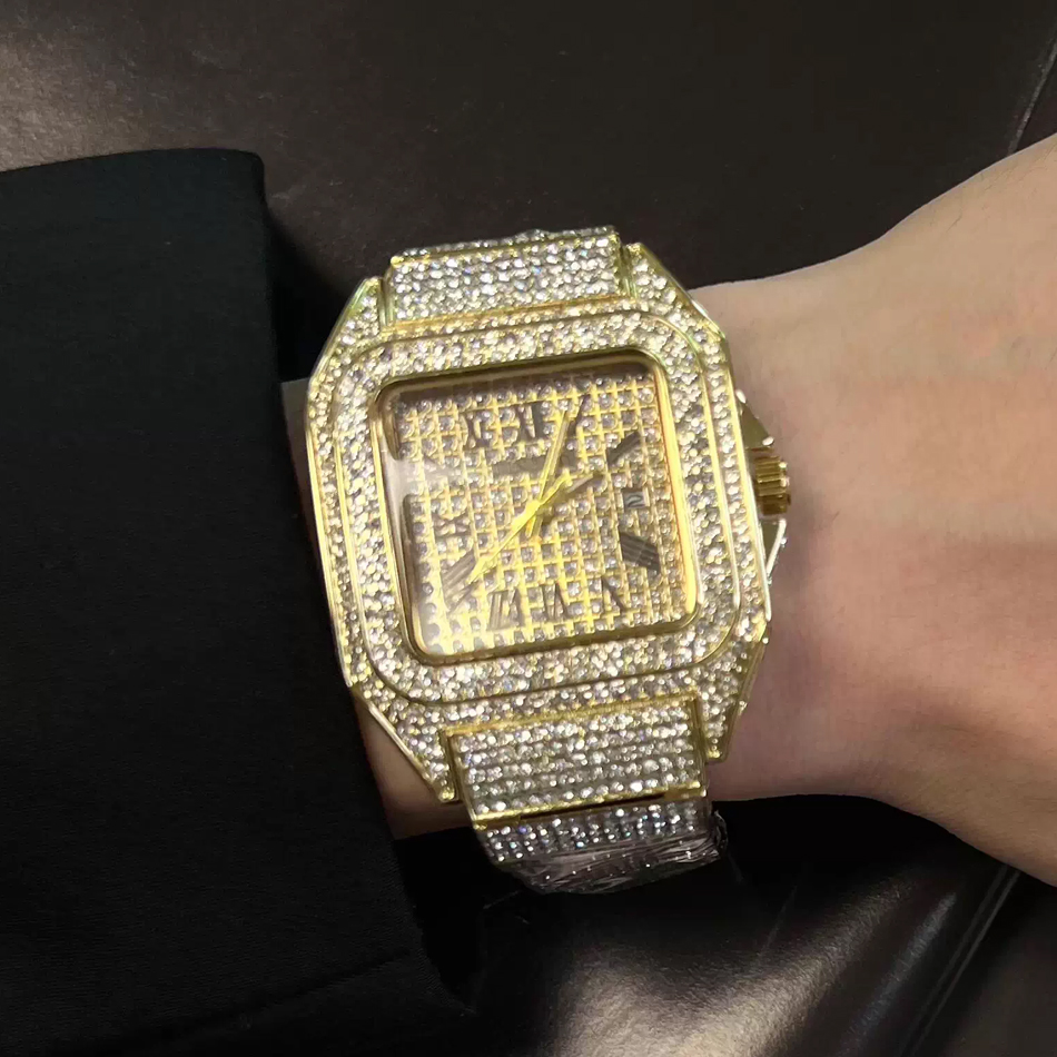 Relógio de pulso quadrado Gold - Luxury Watch Iceberg avaliação e preço